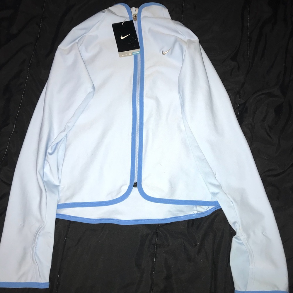 Baby blue children’s bike sweater, size large.